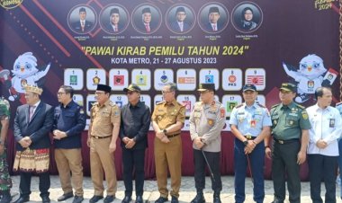 KPU Kota Metro Menjadi Tuan Rumah Deklarasi Pemilu Damai Sebagai Integrasi Bangsa Sekaligus Kirab Pemilu 2024
