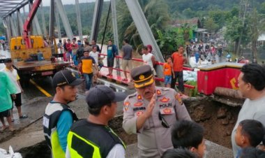 Polres Lampung Barat Tanggap Darurat Bencana Alam, Tanah Longsor dan Banjir