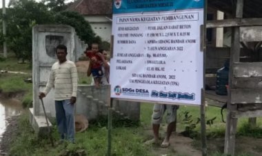 Desa Sidang Bandar Anom Realisasikan Pembangunan Jalan Rabat Beton