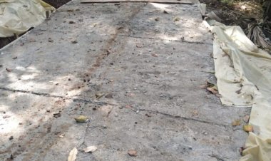 Diduga Korupsi Pembangunan Rabat Beton Terkesan Asal Jadi