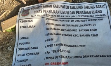 Pembangunan Drainase Dengan Anggaran Pantastis Pekerjaan Di Duga Asal Jadi
