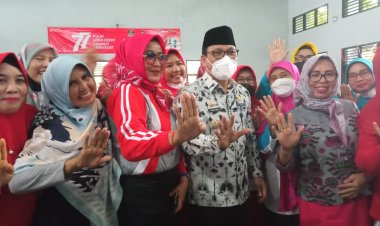 Walikota metro Wahdi menghadiri acara Cobbee morning Dinas Pendidikan Dan Kebudayaan Kota metro