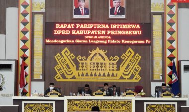 Penjabat Bupati Pringsewu Hadiri Rapat Paripurna Istimewa Mendengarkan Pidato Kenegaraan Presiden
