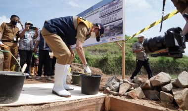 Pj Bupati Pringsewu Ground Breaking Pembangunan Penyediaan Air Baku Way Sekampung