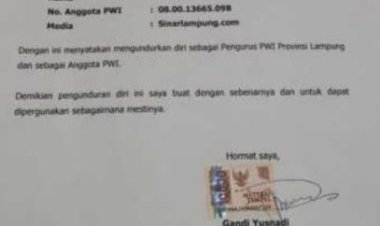 Akibat terjerat kasus, dua oknum wartawan undur dari pengurusan PWI Lampung