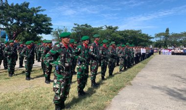 Satu Platon Personil 726 Tamalatea Hadiri HUT kemerdekaan RI Di Pastur Jeneponto