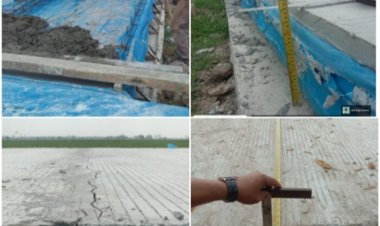 Diduga Peningkatan Ruas Cinta Mulya - Karya Mulya Sari Candipuro Tidak Sesuai Spesifikasi Dinas PUPR