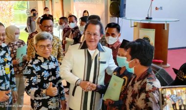 Kunker H.Zulkifli Anwar di Lamsel, Dihadiri 100 Kades dan Perwakilan Warga Penerima Manfaat Sertifikat