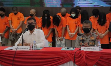 Dua Selegram dan 25 admin judi Online di amankan Polda Lampung