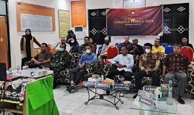 Dukung Pemilu 2024, KPU Batu Bara Nobar Seremoni Tahapan Pemilu 2024