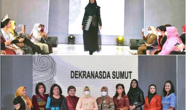 Songket Batu Bara Tampil Memukau di Ajang Sumut Fashion Week 2022