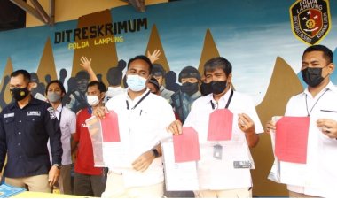 Ditreskrimum Polda Lampung Amankan Pelaku Mafia Tanah, Berhasil Tipu 6 Kepala Desa Hingga Milyaran Rupiah