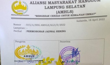 AMHLS Resmi Layangkan Surat Ke DPRD Lamsel, Untuk Segera Ungkap Tabir Gelap Dana CSR