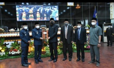 DPRD Kota Metro Gelar Rapat Paripurna Tentang Rekomendasi Atas LKPJ Walikota Metro TA 2021