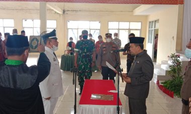 Ariyanto Resmi Dilantik Menjadi Kepala Desa PAW Desa Kota Dalam, Kecamatan Sidomulyo