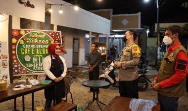 Kabag Ops Polres Lamsel, Pimpin Operasi Yustisi Covid-19 diwilayah Kota Kalianda