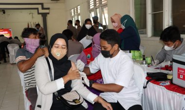 Gerai Vaksinasi Presisi Polres Lamsel, Gelar Vaksinasi Serentak di Kecamatan Jati Agung