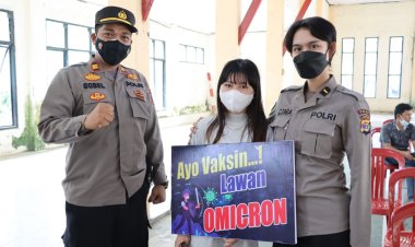 Gerai Vaksinasi Presisi Polres Lamsel Berikan Pelayanan di Kecamatan Penengahan