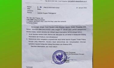Korupsi Lamsel Dewas KPK Surati AMHLS, Sudah Masuk Deputi Penindakan Eksekusi KPK
