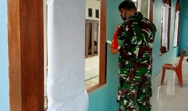 BABINSA KORAMIL WAROPEN BAWAH TURUT MENGAMBIL BAGIAN DALAM KEGIATAN PEREHAPAN DAN PENGECETAN RUMAH IBADAH/GEREJA