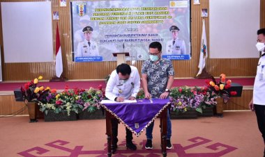 Penandatanganan Naskah Kesepahaman Antara Pemerintah Kabupaten Way Kanan dengan PT. Sari Makmur Tunggal Mandiri