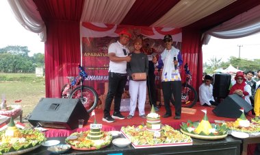 Pemdes Mekar Jaya Gelar Jalan Santai Sambut HUT Kemerdekaan  RI Ke 78