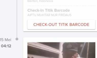 Personil Polsek Cikupa, Aiptu Muhtar Nur Firdaus, Giat Patroli Rutin Barcode Wilayah Cikupa Mengantisipasi Gangguan Kamtibmas Dan Kriminalitas Wilayah