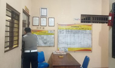 Polsek Cikupa, Pawas Ipda Mahdi,SH Kanit Propam Kontrol Tahanan, Cek Buku Mutasi  Tahanan, Piket Tahanan Harus Selalu Cek Satu Jam Sekali Dengan Keadaan Aman