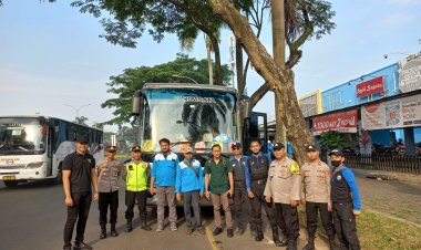Pengawalan Keberangkatan massa DPC SPN Kab. Tangerang dalam rangka aksi Unras ke Kantor Mabes Polri
