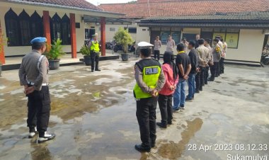 Apel Pagi Polsek Cikupa, Sebagai Bentuk Komunikasi Pimpinan Bersama Personil Anggota,Pimpinan Pawas Ipda Udi Muhdi Kanit Lantas Cikupa Polresta Tangerang Polda Banten