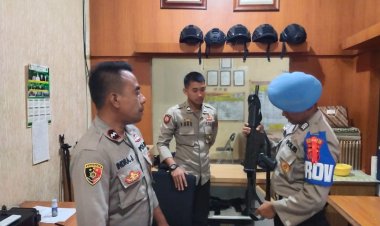 Cek Kesiap Siagaan Personil Polsek Cikupa Oleh Provost Polresta Tangerang Polda Banten