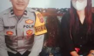 Aipda Harry N anggota SPKT Sambangi Warga Budimulya Bu Hera Kp. Palahlar Budimulya