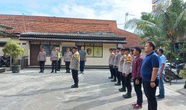 Apel Pagi Polsek Cikupa Polresta Tangerang Polda Banten,Sebagai Bentuk Komunikasi Pimpinan Dan Anggota Oleh Wakapolsek Cikupa Akp Udiyano