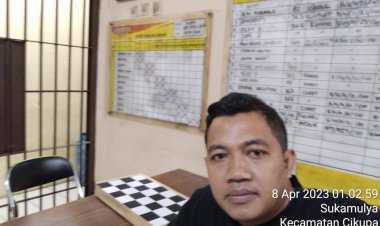 Bripka Ariyadi kontrol Tahanan di Rutan Mako Polsek Cikupa, Polresta Tangerang