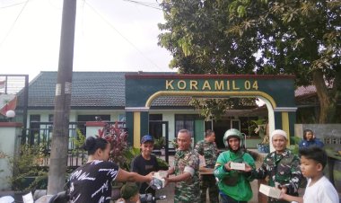 Bulan Suci Ramadhan, Ajang Berbagi Takjil Oleh Koramil 04/Ckp Kodim 0510 Tigaraksa Tangerang