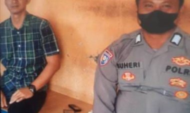 Bripka Suheri Wijaya, SH Kunjungi Warga binaannya, Polisi RW, anggota Sabhara Polsek Cikupa berikan himbauan Kamtibmas