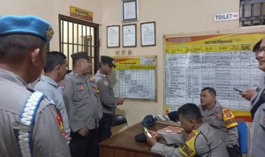 Apel Pagi Sispam Mako Dan Pengecekan Rutan Mapolsek Cikupa