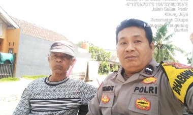 Giat Patroli Siang Hari, Anggota Bhabinkamtibmas Polsek Cikupa Sambang Tatap Muka Dengan Warga