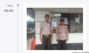 Patroli Barcode Kantor PLN Jajaran Polsek Cikupa Titipkan Pesan Kamtibmas