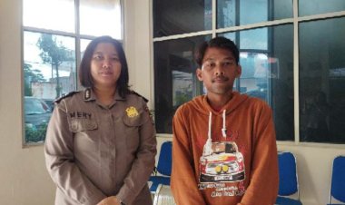 Briptu Mery Zona Marbun anggota SIUM polsek Cikupa Sambang Rw 04 Giat Polisi RW