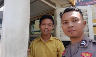 Briptu Bayu Prabowo anggota Sabhara Polsek Cikupa Sambangi pak Nana Bojong RT 09/04