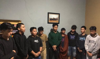 Sembilan (9) Remaja Di Tangkap Patroli Polsek Cikupa Di Duga Hendak Melakukan Perang Sarung