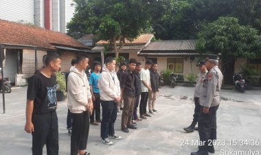 Pembinaan dan Himbauan Wawasan Kebangsaan oleh Kanit Binmas Polsek Cikupa terhadap Pelajar yang terindikasi Melakukan Tawuran.