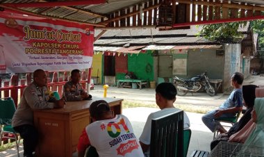 Kegiatan Jumat Curhat Kapolsek Cikupa Polresta Tangerang di Kp. Bunder RT 01/01 Kel. Bunder, Kec. Cikupa Kab. Tangerang.
