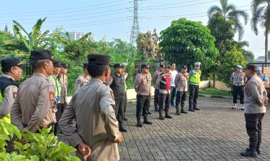 Apel Pengamanan Lintasan Kunjungan Kerja Wakil Presiden RI Prof. Dr. (H.C) K. H. Ma’ruf Amin Dan Rombongan Dari Jakarta Ke Pondok Pesantren An-Nawawi