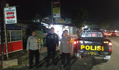 Giat Patroli dan Operasi Cipta Kondisi Menjelang Sahur di Darkum Polsek Cikupa, Himbauan Terkait Surata Edaran Bupati.