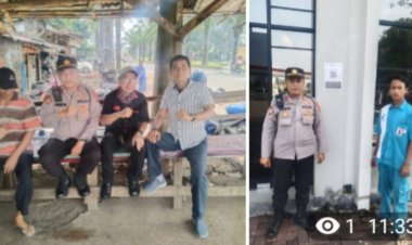 Kanit Samapta dan Kasi Humas Patroli Barcode 10 titik Di Wilayah Hukum Polsek Cikupa
