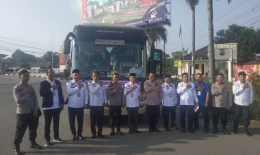 Apel Pagi Kapolsubsektor Cikupa Mas Pengawalan Massa Apdesi ke GPK Jakarta