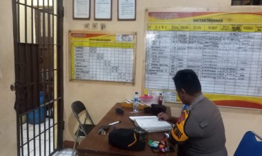 Polsek Cikupa Rutin Cek dan Kontrol Ruang Jaga Tahanan