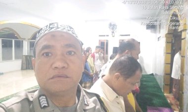 Bripka Anwarudin Bhabinkamtibmas Giat Subuhan keLiLing di Kelurahan Suka Mulya Cikupa kab. Tangerang